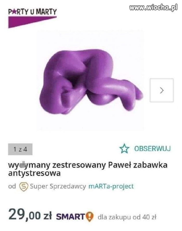Zestresowany Paweł zabawka antystresująca