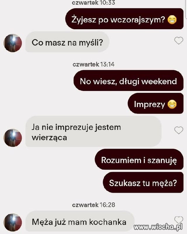 Ja nie imprezuję jestem wierząca