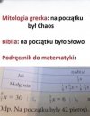 Na początku był chaos czy słowo?