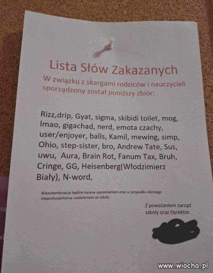 Lista Słów Zakazanych