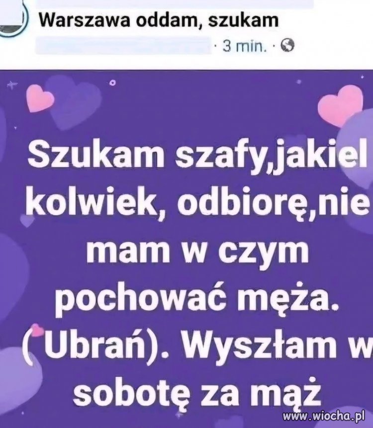 Nie mam w czym pochować męża