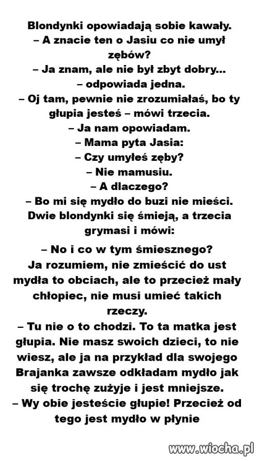 Czy PIS-owcy są głupsi od blondynek?