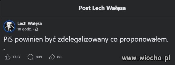 PiS powinien być zdelegalizowany