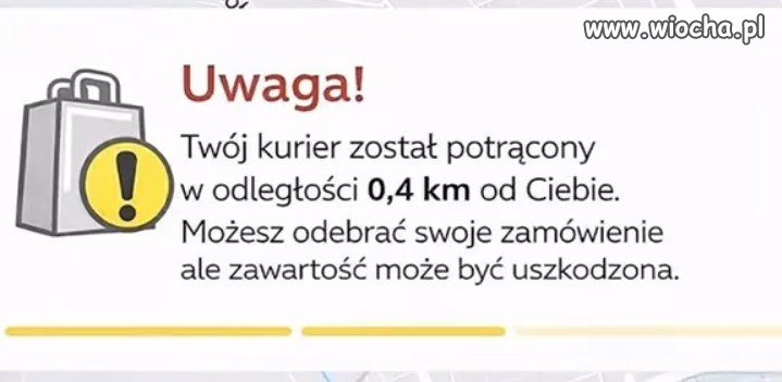Twój kurier został potrącony