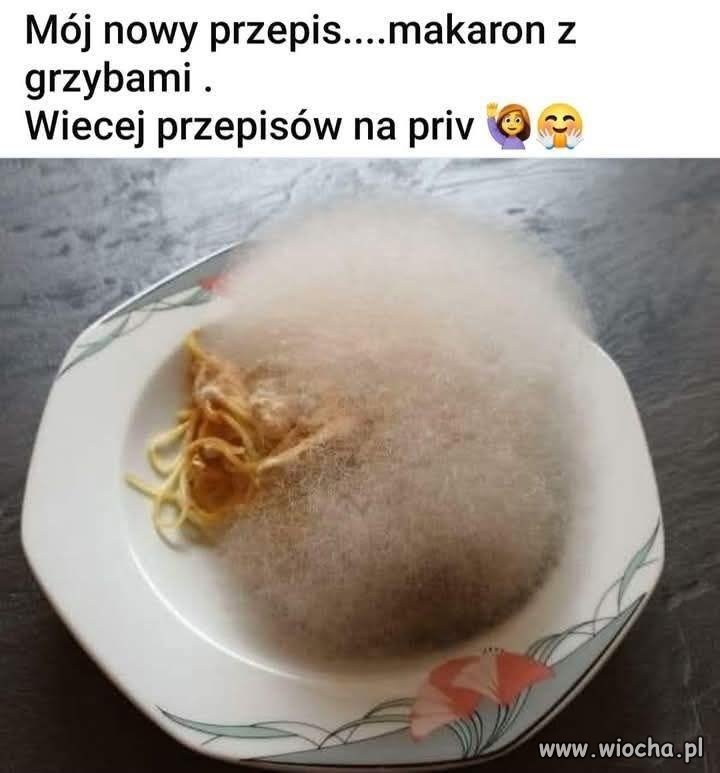 Makaron z grzybami
