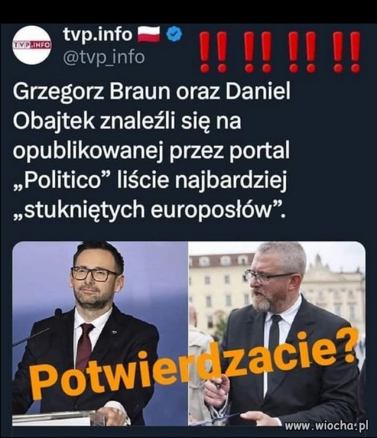 Potwierdzacie? Sami sie nie wybrali...