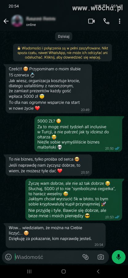 Daj 5000 na wesele dla nas