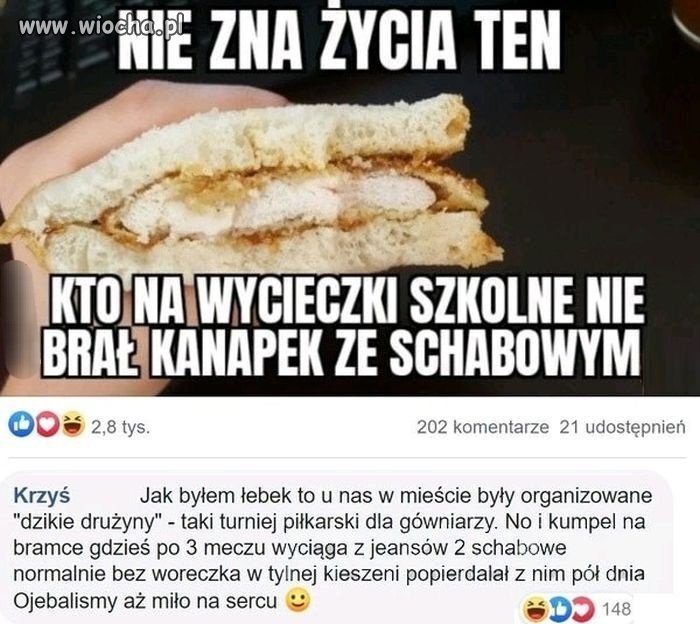 Takie kanapki jadł każdy 