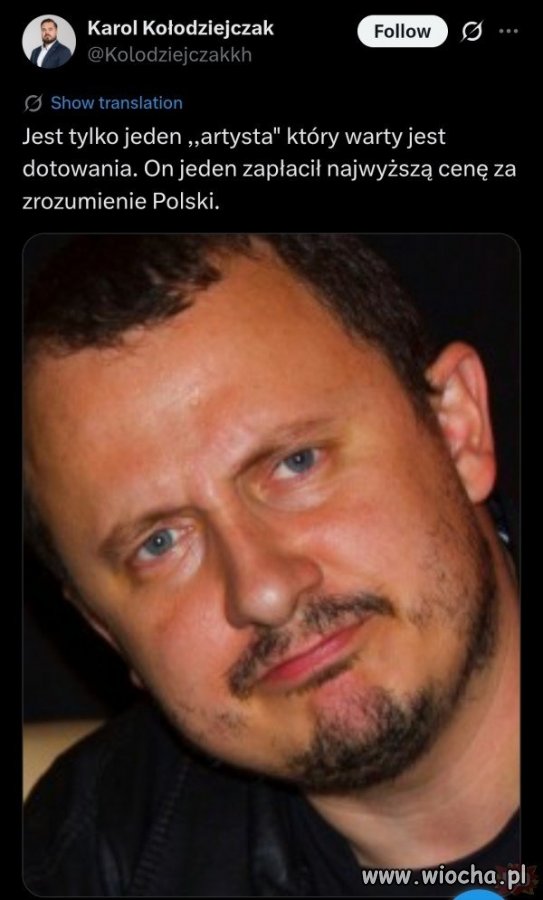 Jest tylko jeden artysta wart dotowania
