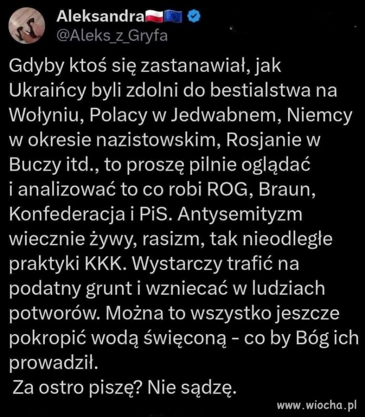 Za ostro? Nie sądzę. To nie jest za mocne...