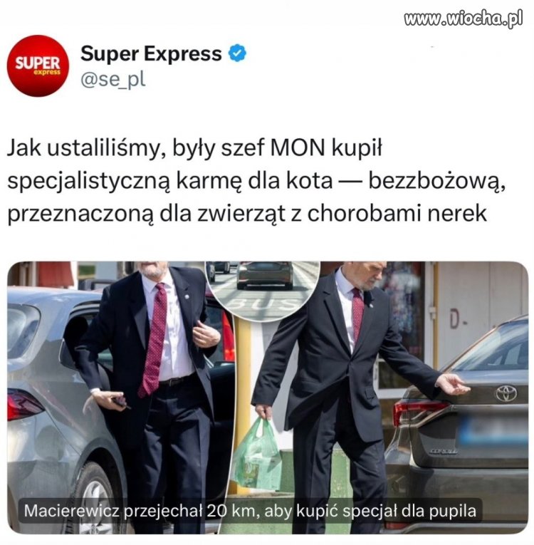 Macierewicz przejechał 20 km