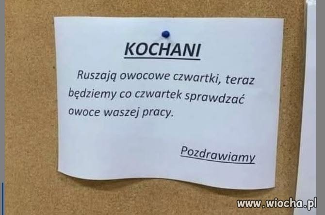 Owocowe czwartki nabrały nowego znaczenia
