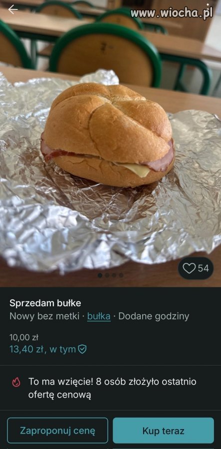 Kanapka za 10 zł na Vinted