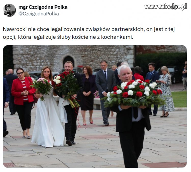 Tradycyjnie. Po katolicku. Z pięknym kawalerem za świadka