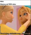 Blond włosy, niebieskie oczy