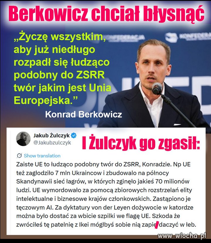 Z idioty garnitur nie zrobi inteligenta