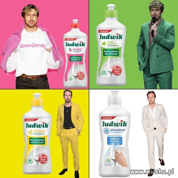 Ryan Gosling przebrany za płyn do naczyń