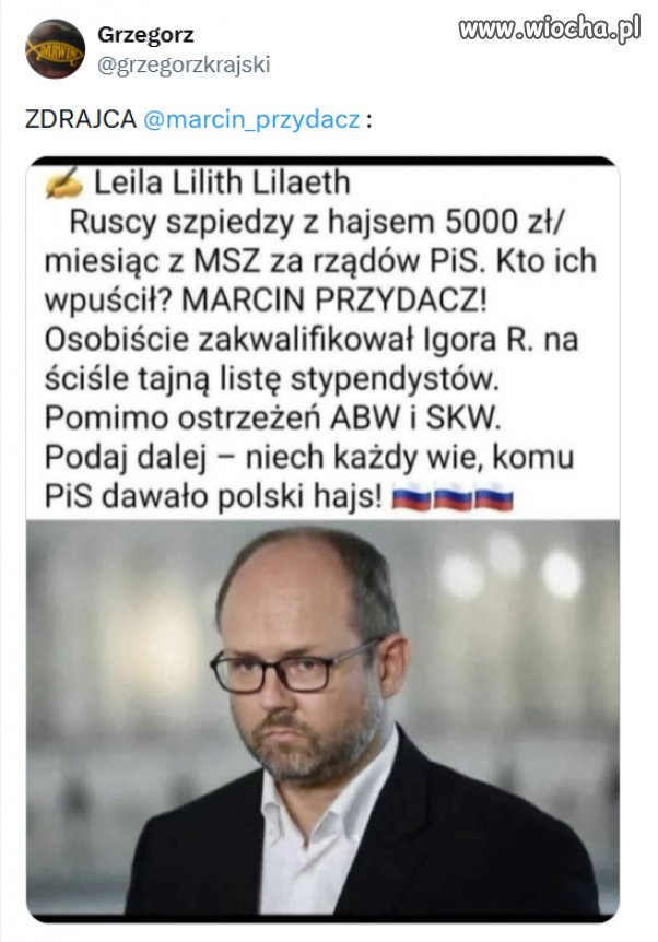 Klasyczne odwracanie uwagi; winnych zawsze szukacie w gabinecie Tuska, a nie we własnym bagnie.