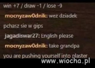 Dziadek, pchasz się w gips